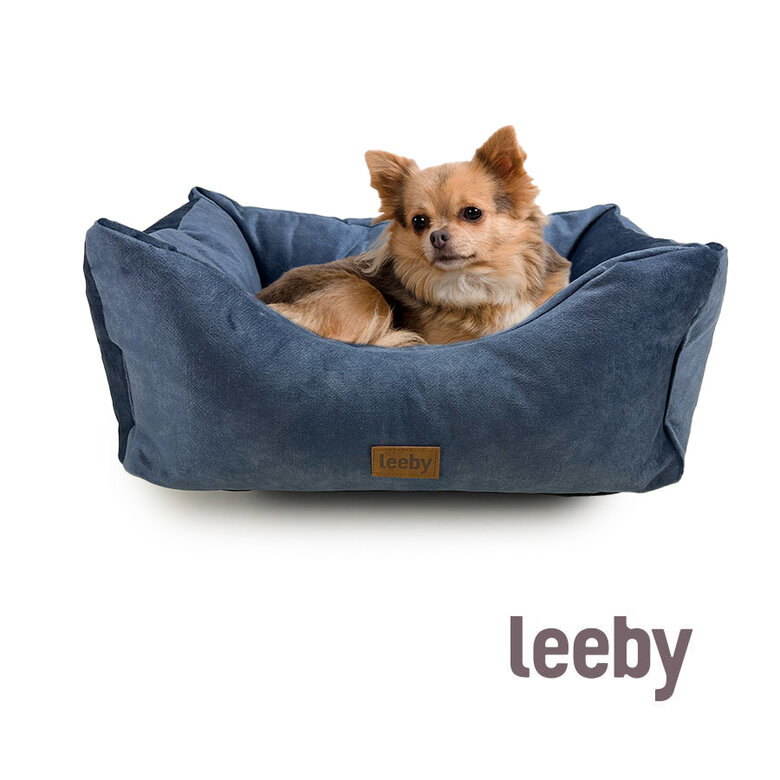 Leeby Cuna Impermeable y Desenfundable Azul Marino para perros image number null